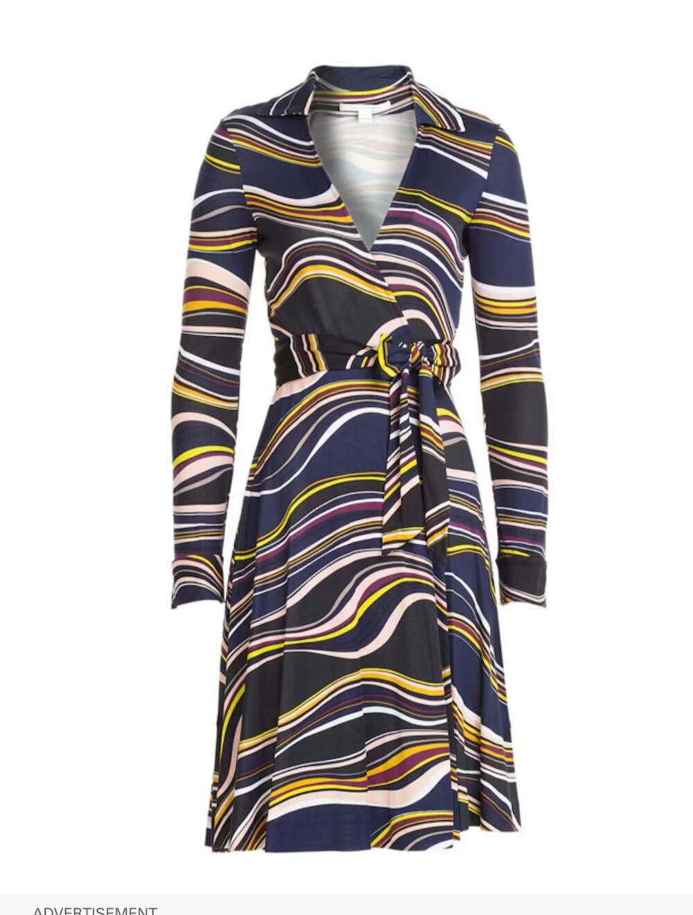 *VINTAGE* DIANE von FURSTENBURG Classic Silk Jersey Abstract Print Wrap Dress 2